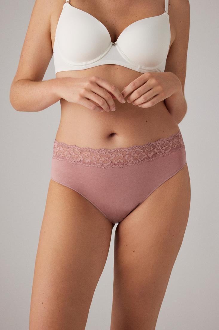 Cueca de Algodão com Renda - YSABEL MORA