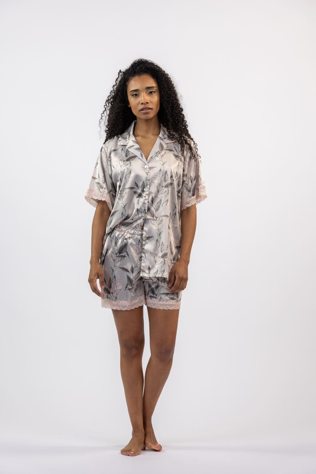 Pijama Floral Cetim - MIRA