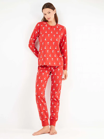 Pijama Senhora Algodão Snoppy