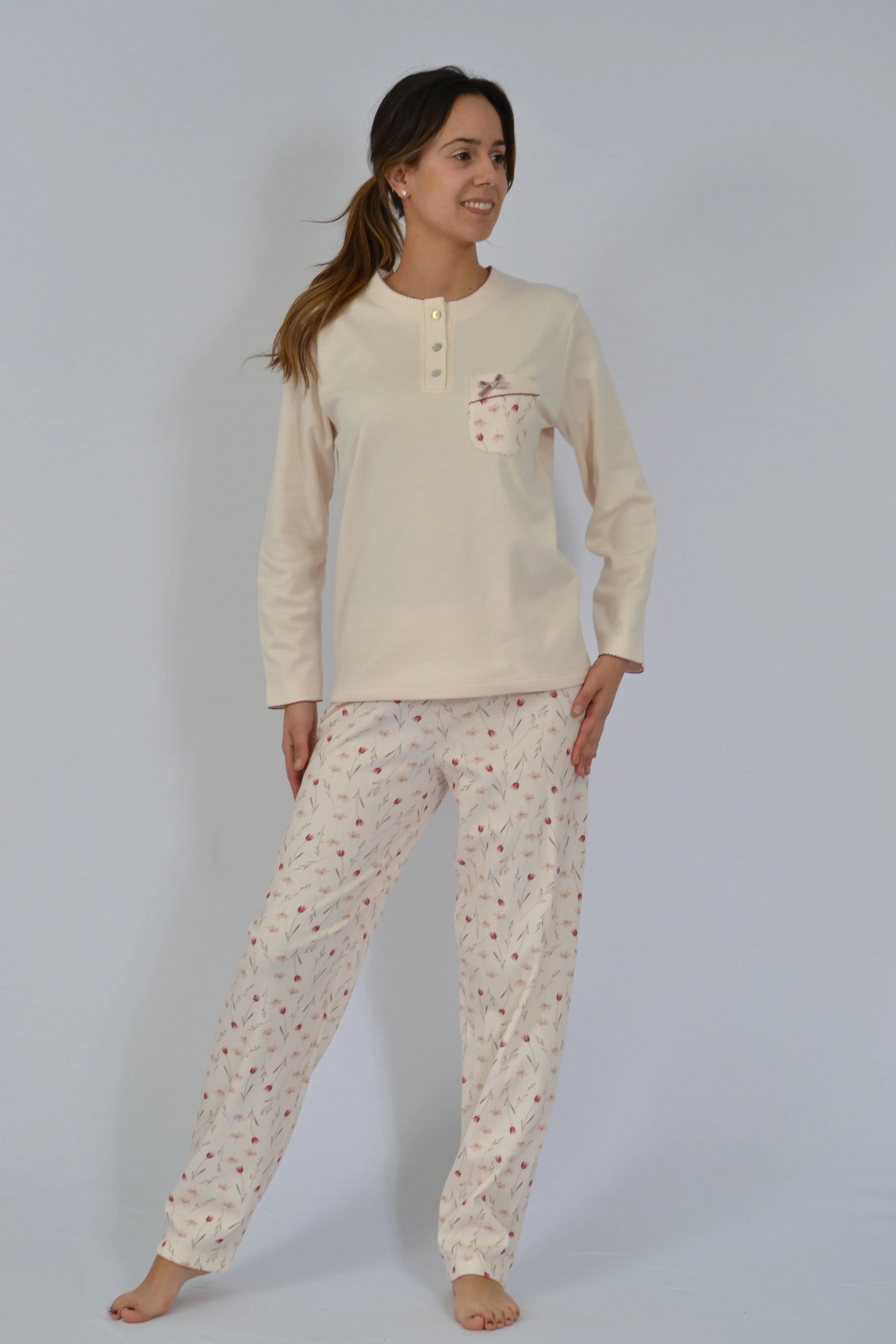 Pijama de Senhora Floral Cardado Classic
